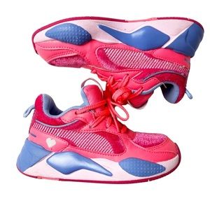 Puma RSX Valentine’s Sneakers Pink Red Girls Toddler Size 11